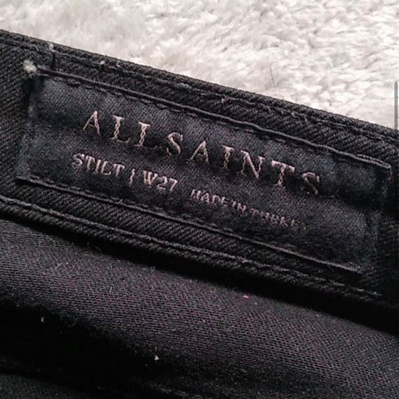 All saints stilt black Jean 27 - Picture 3 of 5